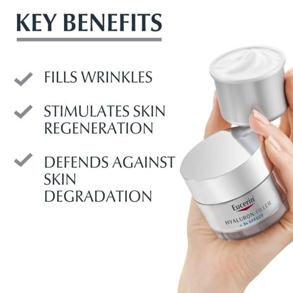 Денний крем EUCERIN Hyaluron-Filler+ 3x Effect SPF15 Refill 50 мл, фото №4 Денний крем EUCERIN Hyaluron-Filler+ 3x Effect SPF15 Refill 50 мл, фото №4