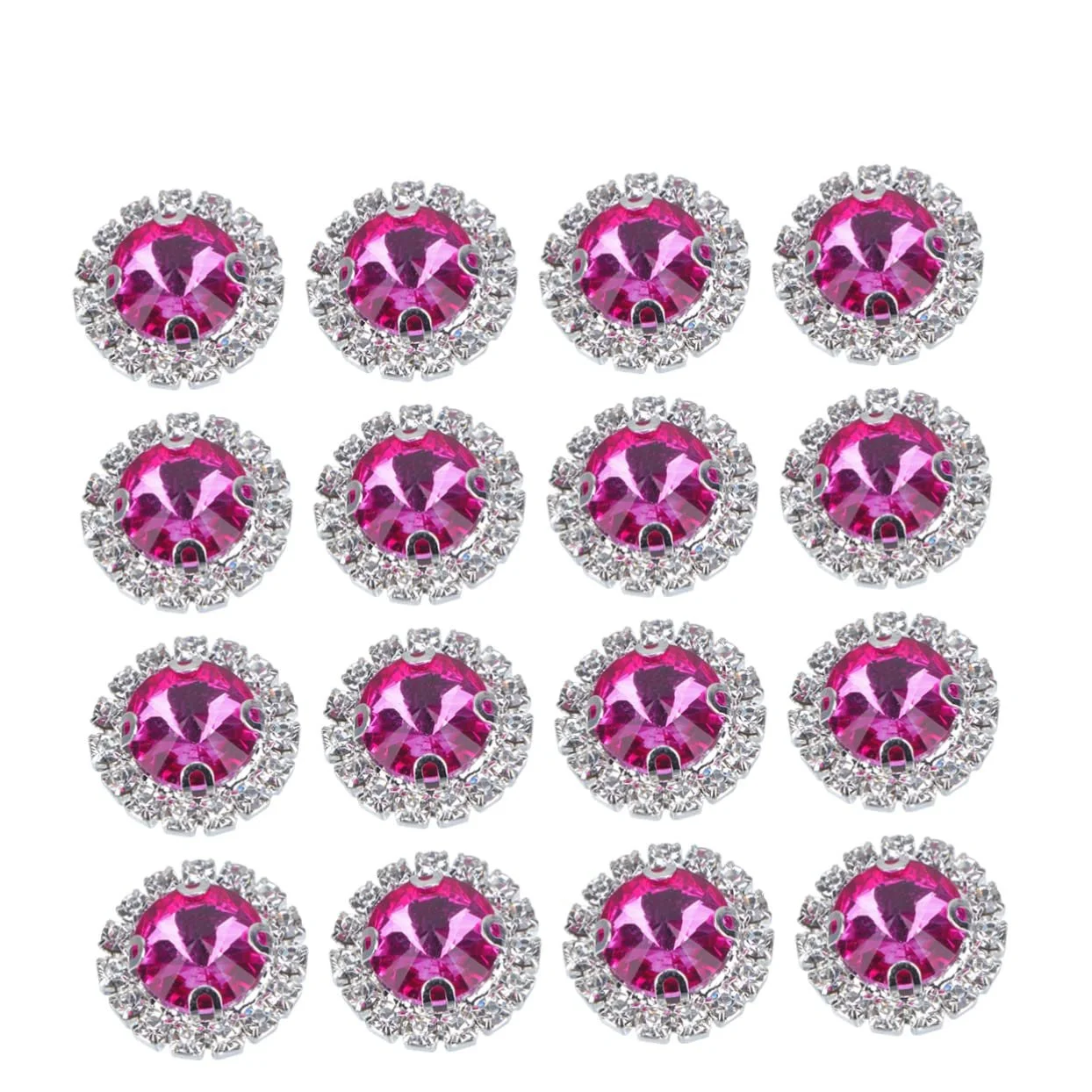 Стрази Круглі TEHAUX 20 шт. Рожевий, фото №1