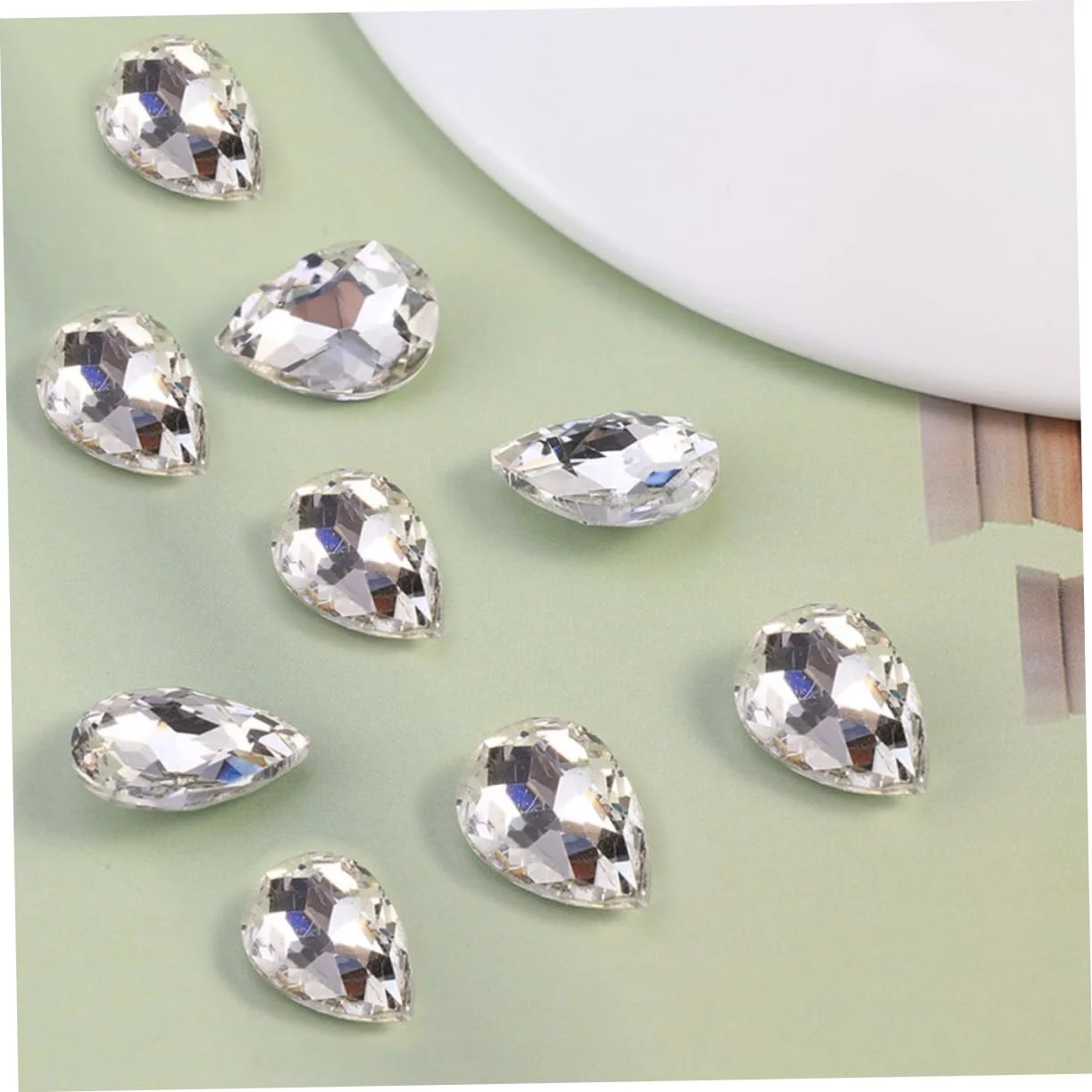 Стеклянные стразы для маникюра 150 шт, фото №7