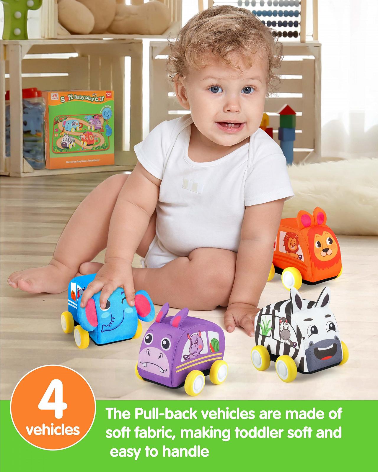 Игрушка Vanmor Animal Theme Car Toys с музыкальным ковриком/сумкой для хранения, фото №3