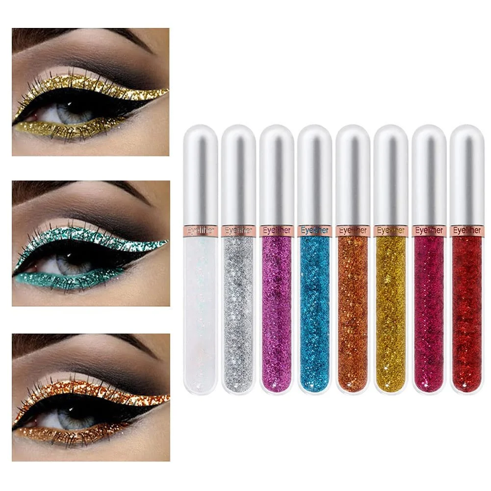 Підводка для очей Рідка Набір 8 кольорів Водостійка Матова 2,5 мл (Стиль 3), фото №7