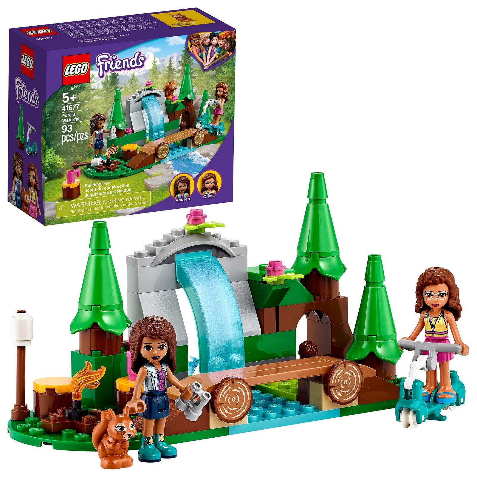 Конструктор LEGO Friends Forest Waterfall 41677 Водопад Сцена с игрушкой белкой 93 детали Новинка 2021, фото №1