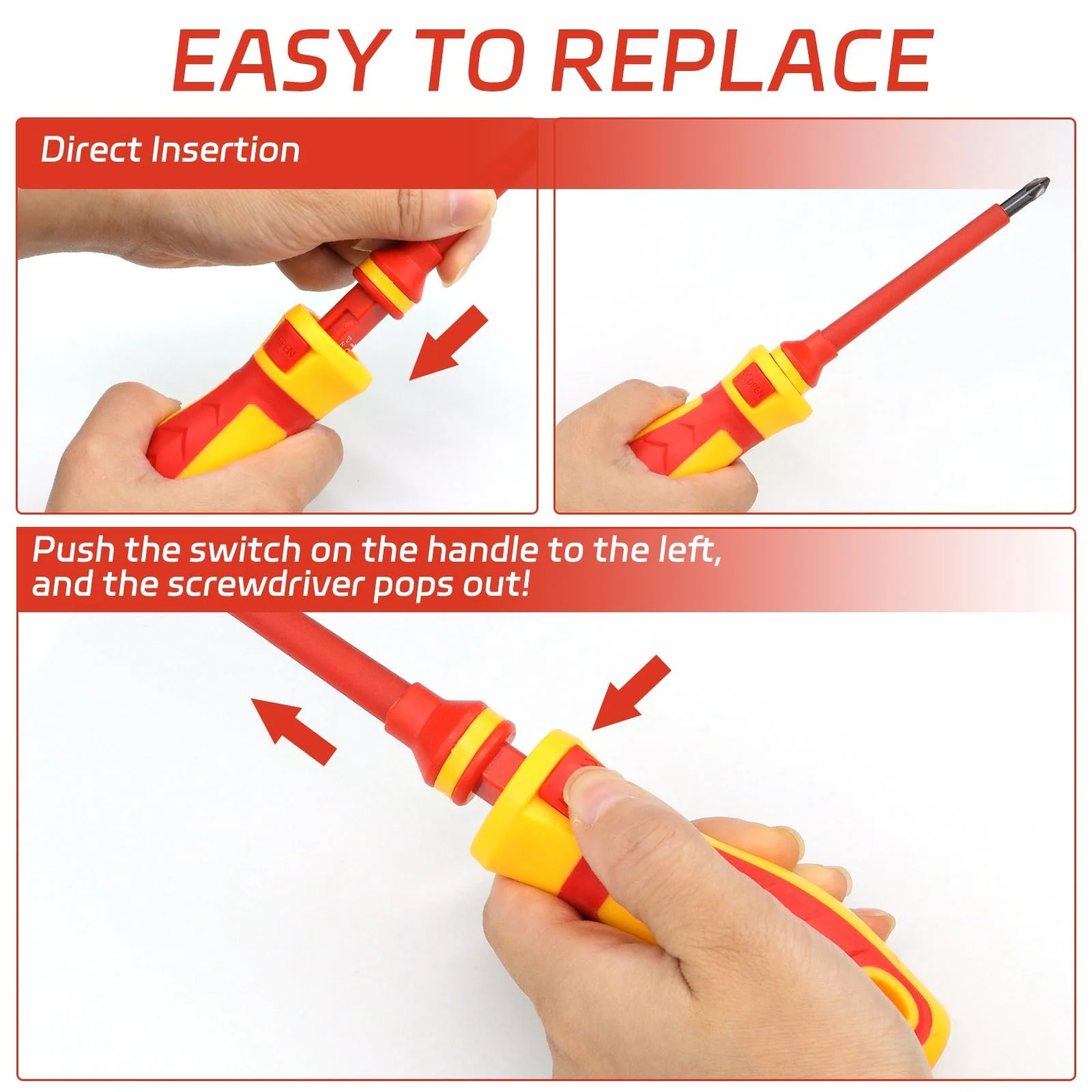 Набір діелектричних викруток VDE 13 предметів до 1000 В, фото №5