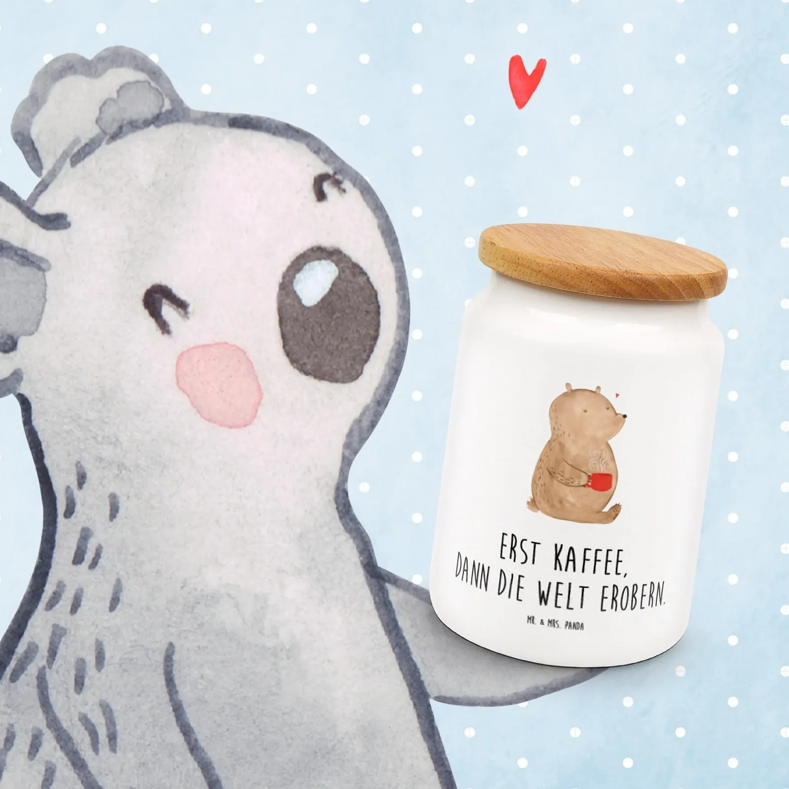 Керамічна ємність Mr. & Mrs. Panda Bear Coffee Ceramic Jar, фото №2 Керамічна ємність Mr. & Mrs. Panda Bear Coffee Ceramic Jar, фото №2