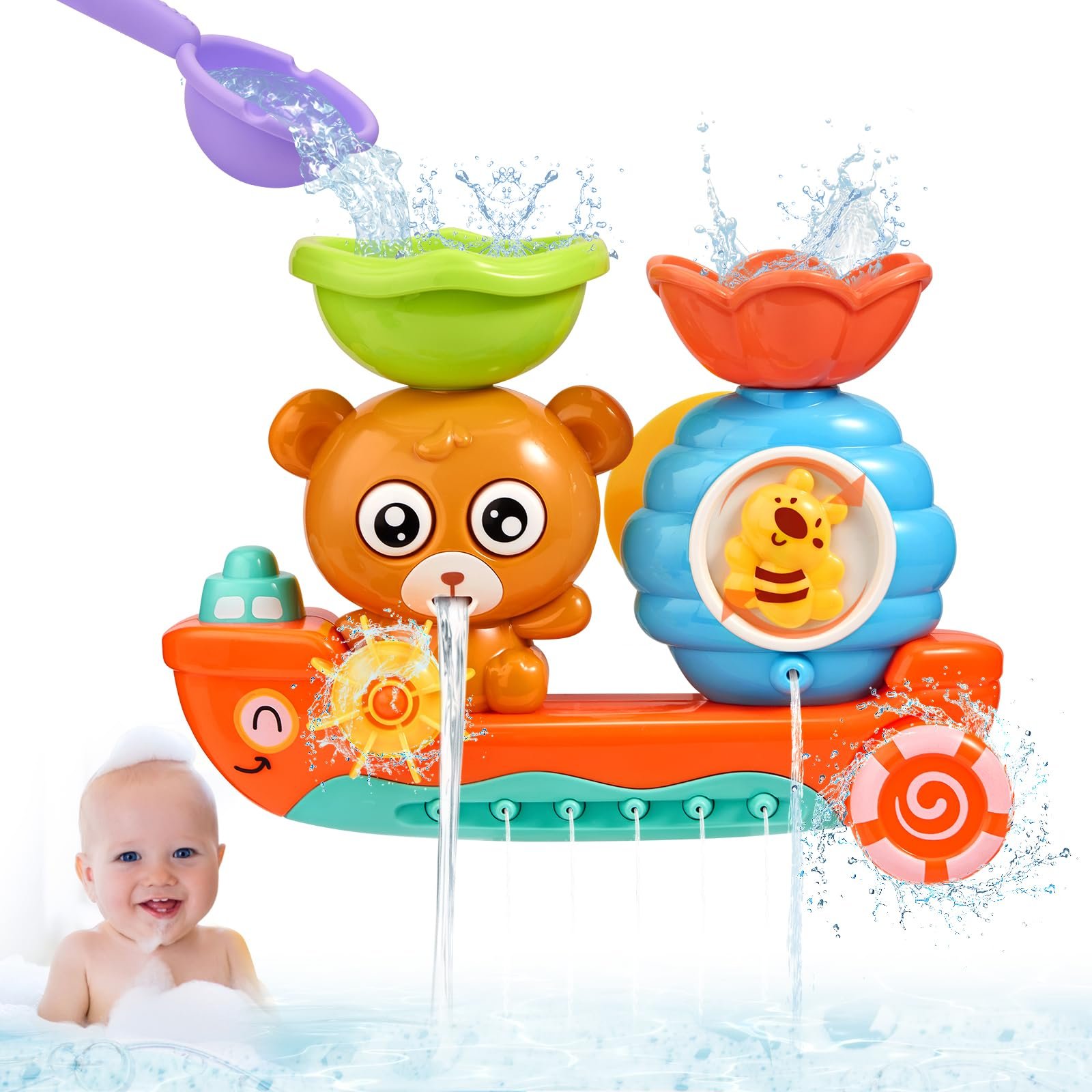 Игрушка для ванной Bear and Bee с чашкой, фото №1