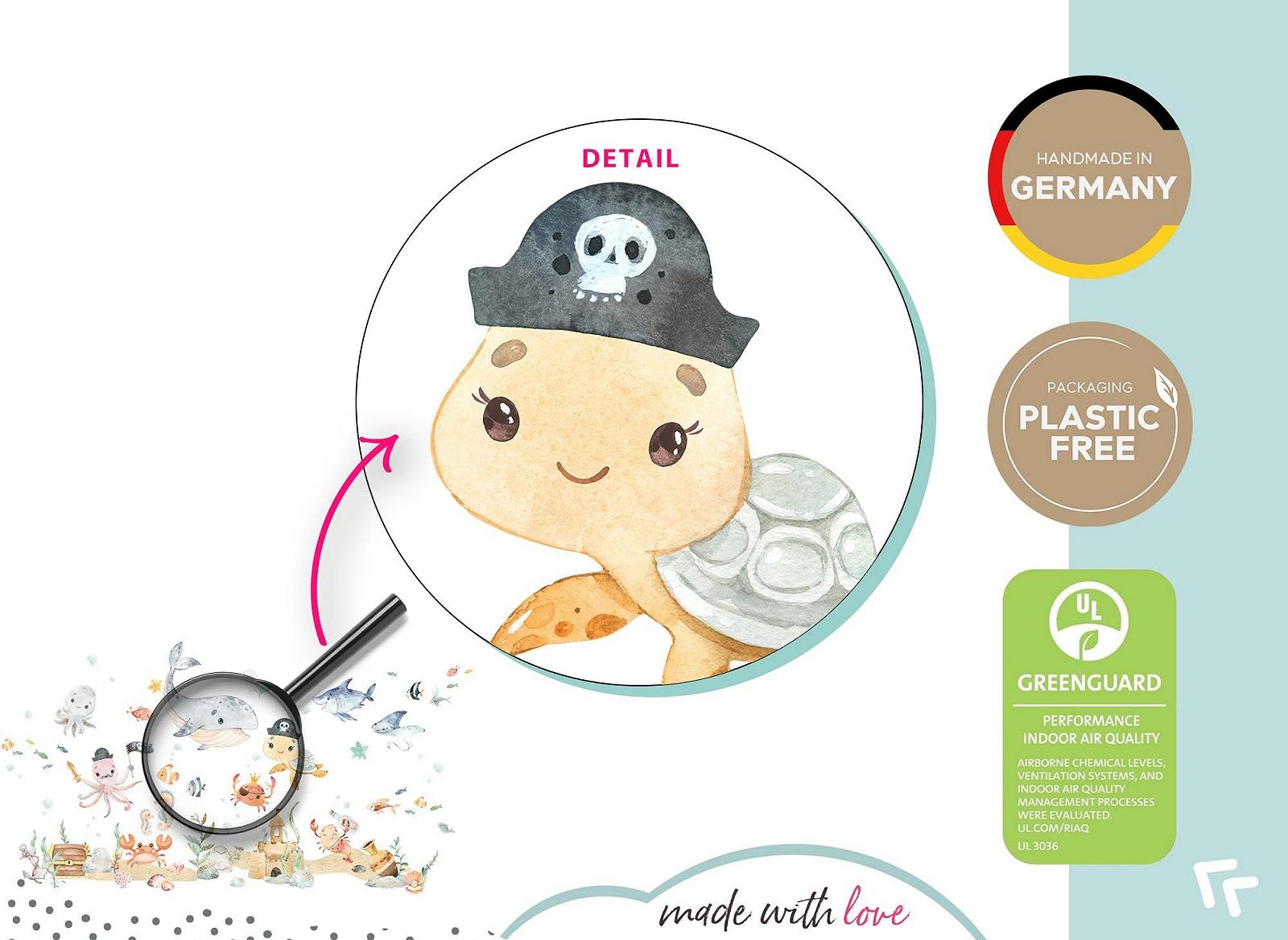 Наклейка для стен Little Deco DL5069 M Sea Animals, фото №5