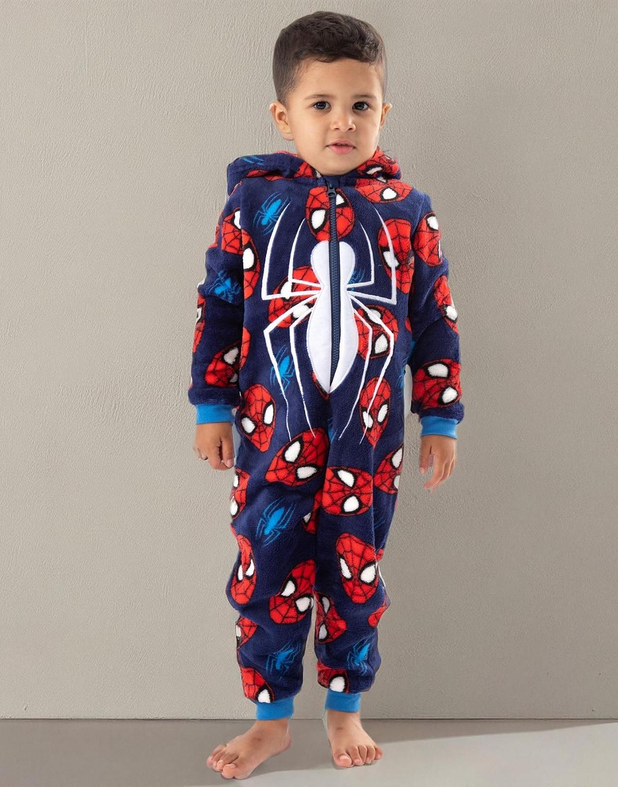 Пижама-комбинезон Marvel Человек-паук для мальчиков, детская, геройский персонаж, фото №8