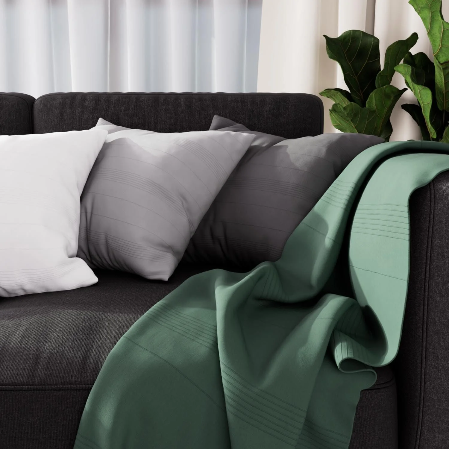 Плед Soleil d'ocre Adele Характеристики Зелений, 140 x 200 см, фото №1