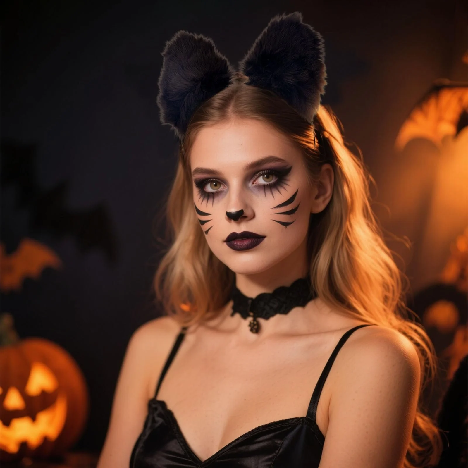 Обруч Вушка котика Чорний Оксамит для жінок, для дорослих та дітей, фото №6