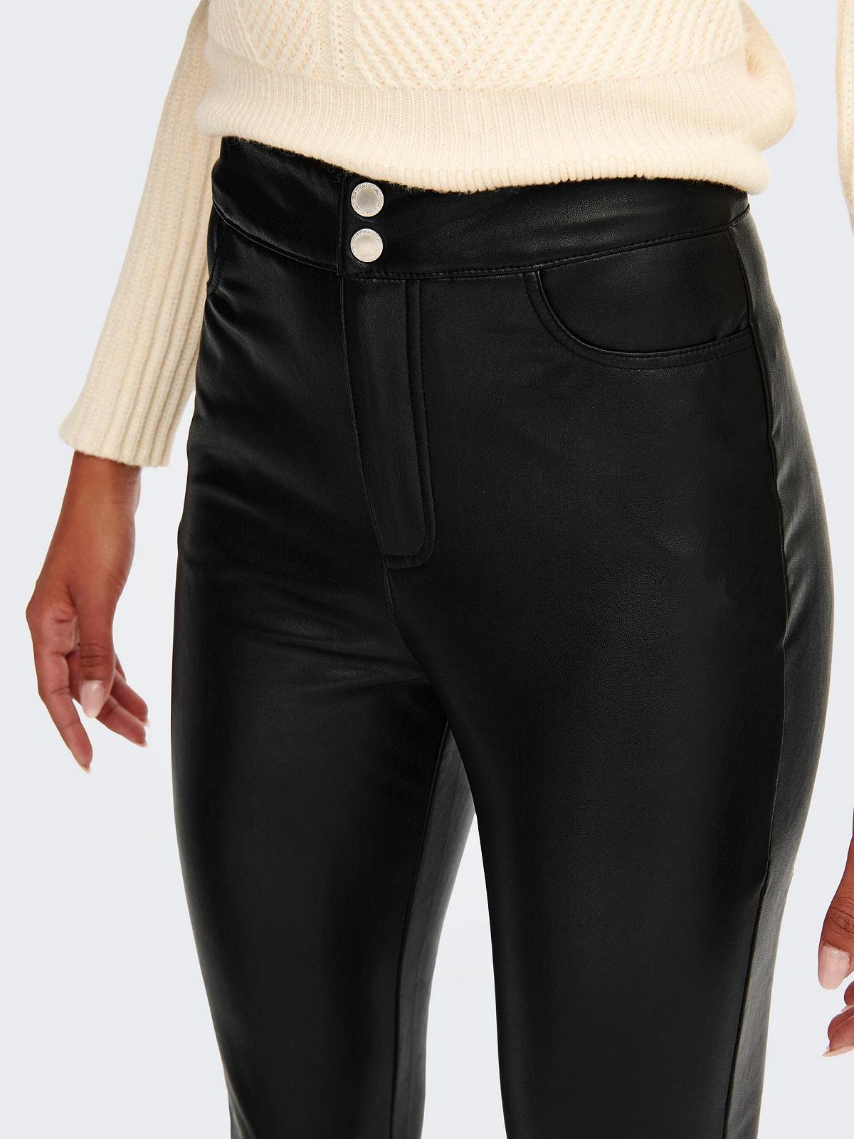 Леггинсы ONLY Onljessie Faux Leather Zip Pant CC OTW Женские, фото №5