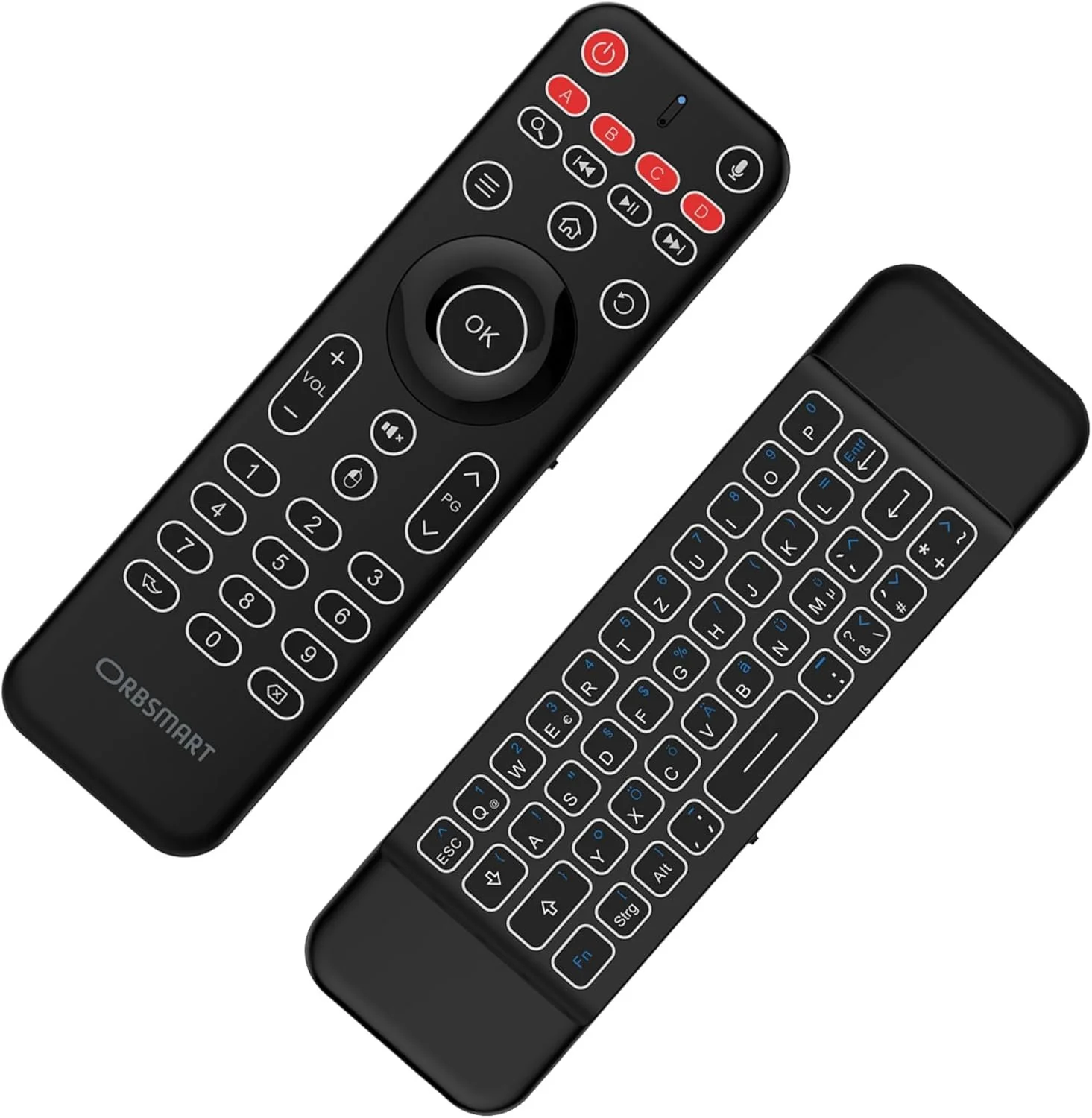 Пульт дистанційного керування з клавіатурою Orbsmart AM-1 Pro / Чорний, фото №1 Пульт дистанційного керування з клавіатурою Orbsmart AM-1 Pro / Чорний, фото №1