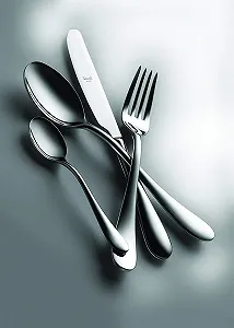 Набір столових приборів Mepra Natura Ice, з 24 предметів, срібний synthetic.ua - Фото 1