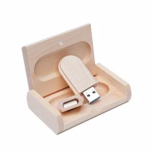 USB-накопичувач Wooden 128 GB USB 3.0 з дерев'яною коробкою Wood - Фото 1