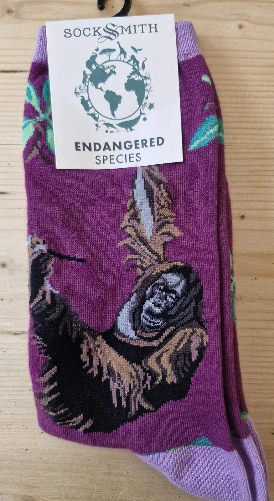 Шкарпетки Socksmith Orangutan One Size, фіолетовий, фото №2