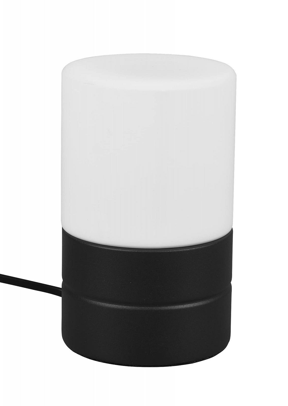 Настільна лампа Trio Leuchten Ary II 591000132 Метал Матовий чорний Біле опалове скло 1x E14 Touch On/Off, фото №1