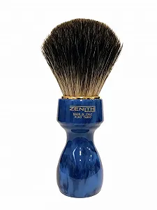 Помазок для бритья Zenith Barber 507BC/ORO MB 100% Genuine Manchurian Badger Hair Cobalt Blue - Фото 1