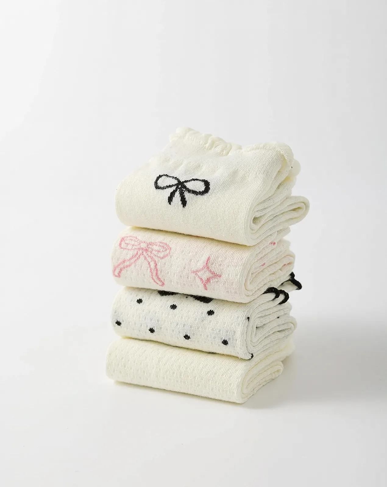 Носки Yawlsow с рюшами для женщин, 4 пары, фото №3 Носки Yawlsow с рюшами для женщин, 4 пары, фото №3