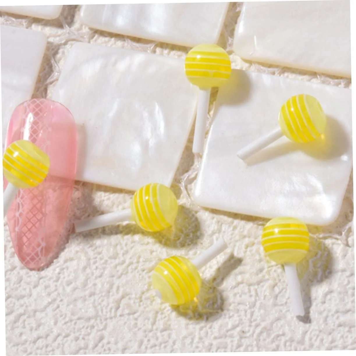 Украшение для ногтей FRCOLOR 250шт. Lollipop для творческого маникюра, красочные дизайны, декорации для ногтей с, фото №4