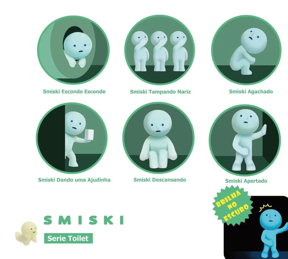 Мини-фигурка Smiski Toilet Series Glow in the dark, фото №3