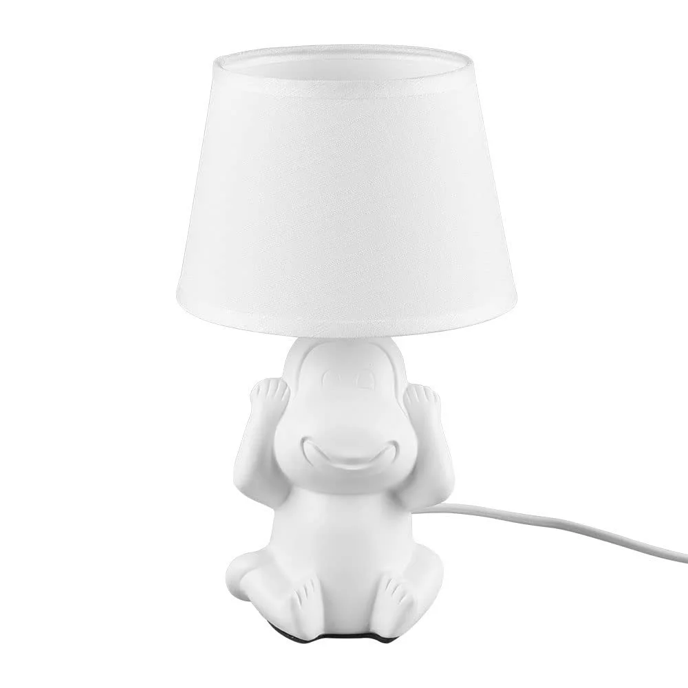 Настільна лампа etc-shop Monkey Ceramic E14 17 x 27 см Біла, фото №1