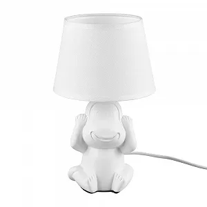 Настільна лампа etc-shop Monkey Ceramic E14 17 x 27 см Біла - Фото 1