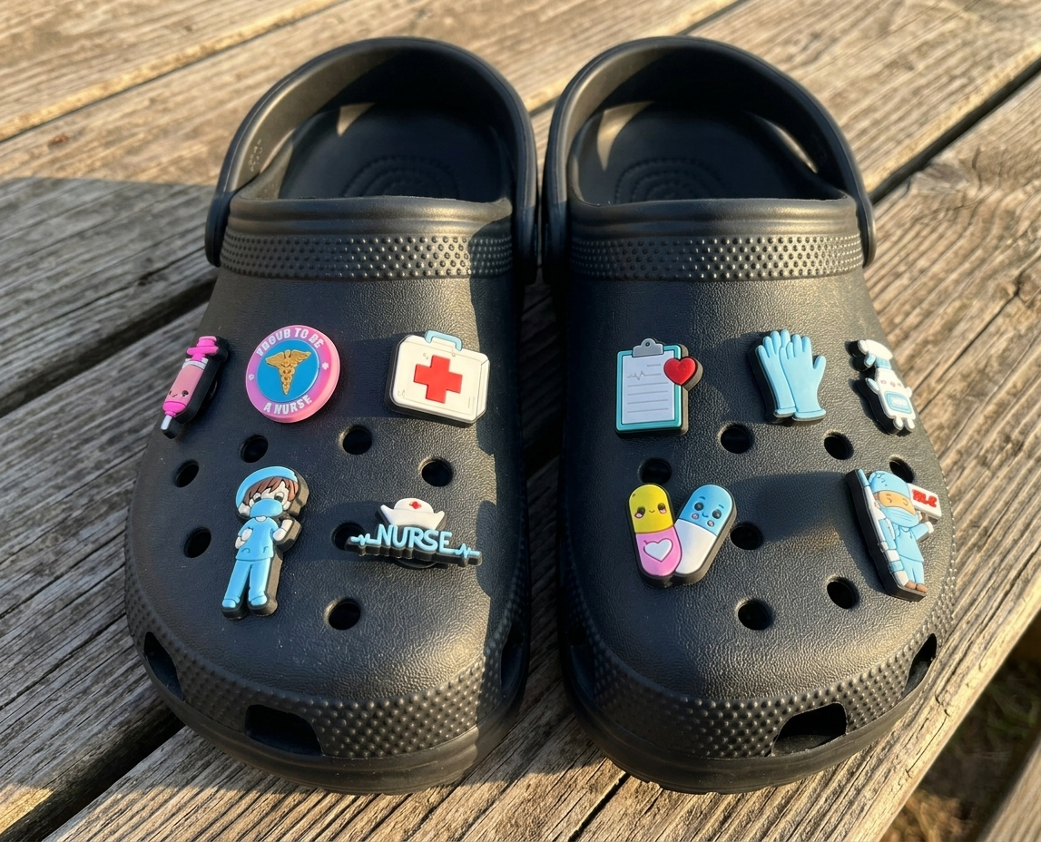 Набір джибітсів для Crocs «Герої медицини» - 10 шт, аксесуари для взуття, фото №1