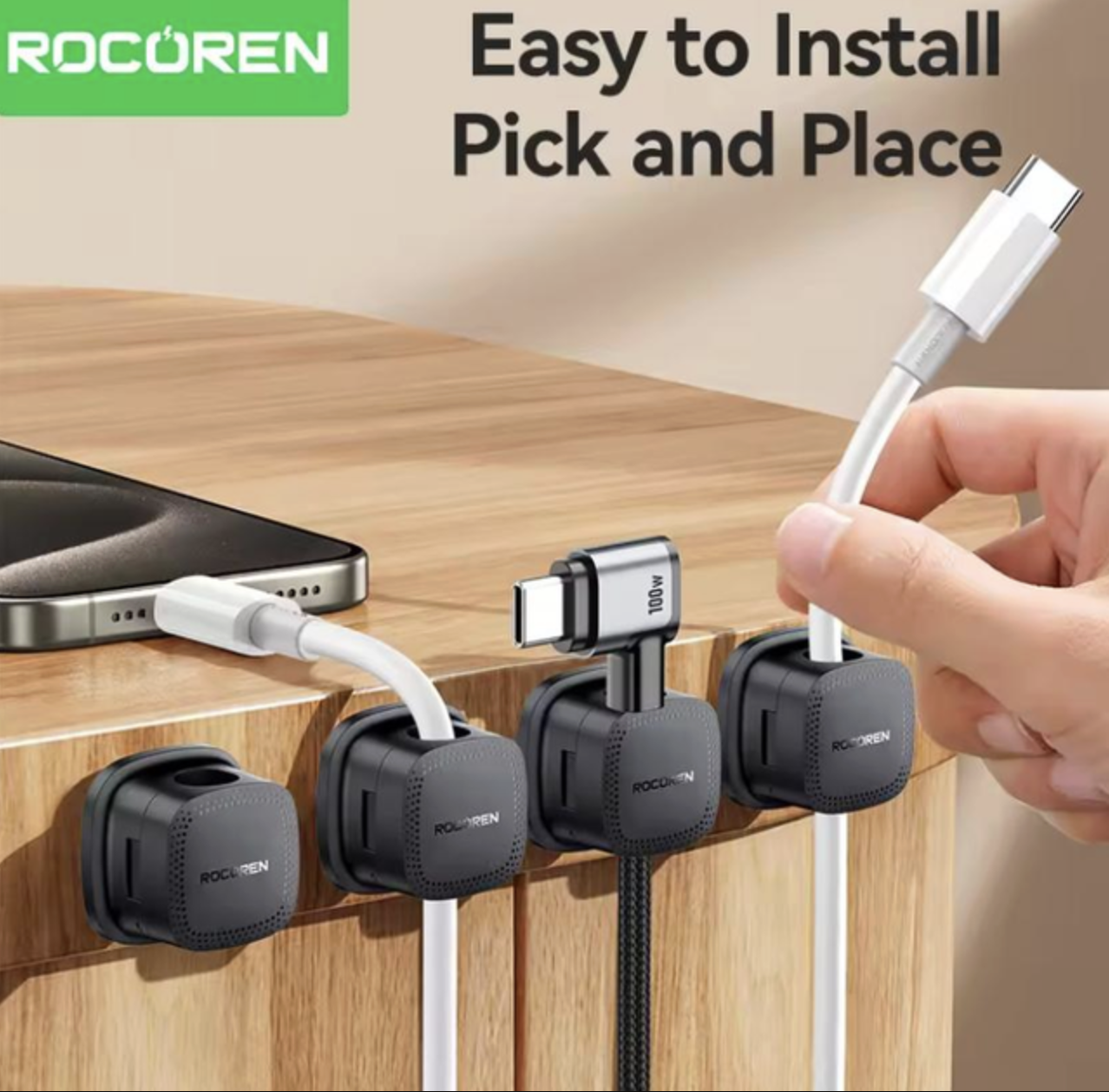 Органайзер кабелю фіксатор тримач стяжка затискач хомут для проводів 2 шт Чорний, фото №6 Органайзер кабелю фіксатор тримач стяжка затискач хомут для проводів 2 шт Чорний, фото №6