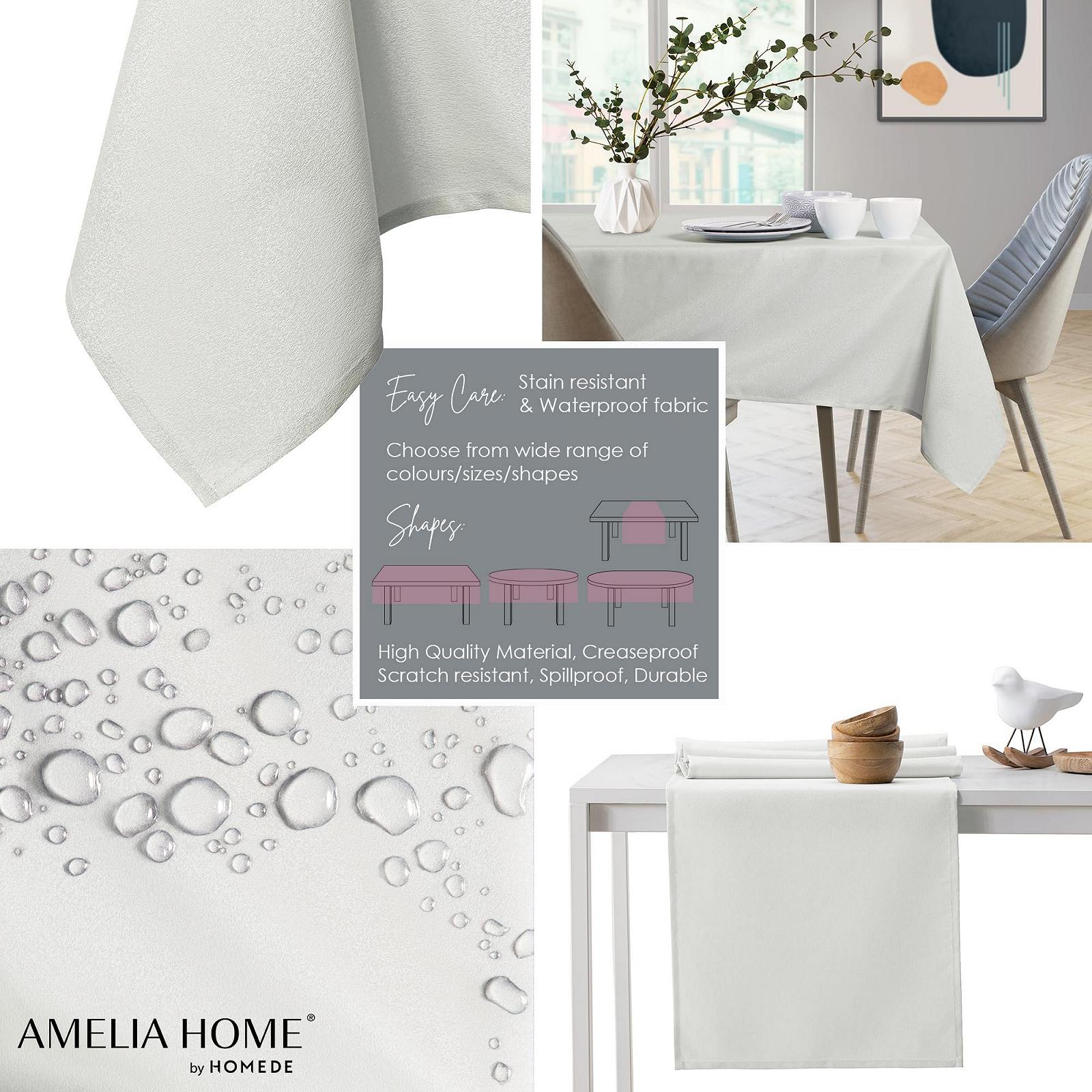 Скатертина AmeliaHome Vesta Lotus Effect 110 х 160 см Білий, фото №2