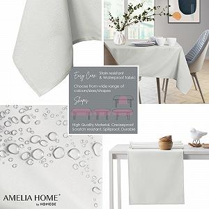 Скатертина AmeliaHome Vesta Lotus Effect 110 х 160 см Білий synthetic.ua - Фото 1