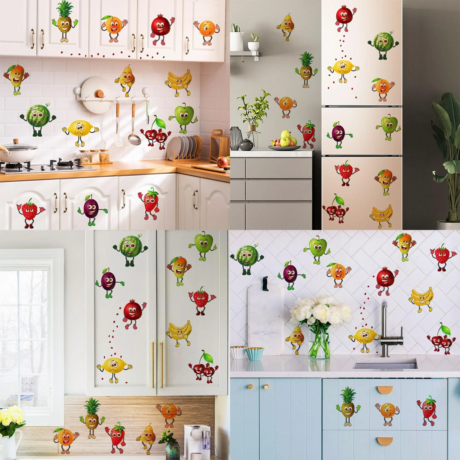Наклейки на стіну Кухонні Овочі та фрукти ПВХ Набір 2 шт. 30 x 45 см, фото №5