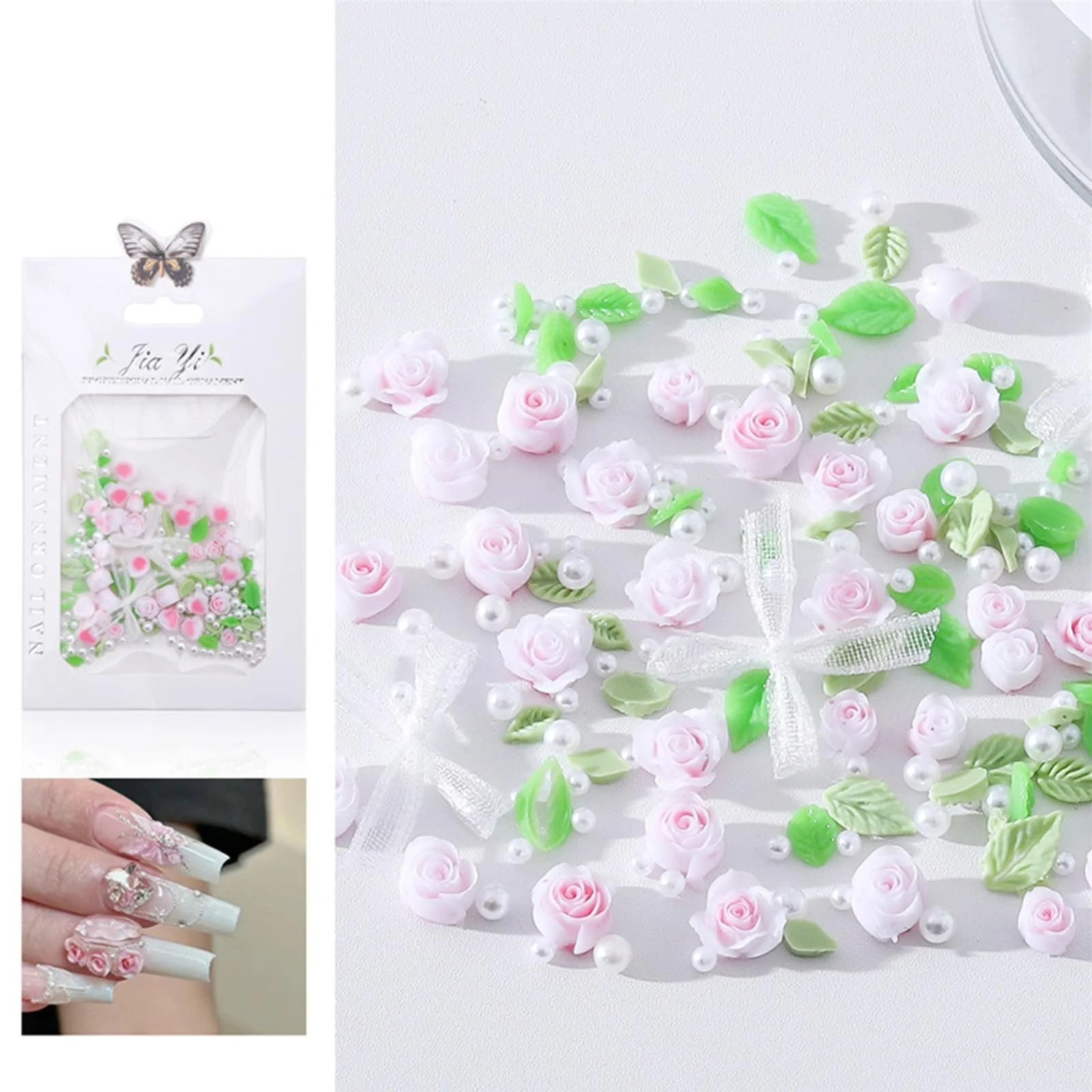 3D Цветок Роза Аксессуары для ногтей Маникюр Аксессуары для ногтей Украшение для ногтей, фото №6