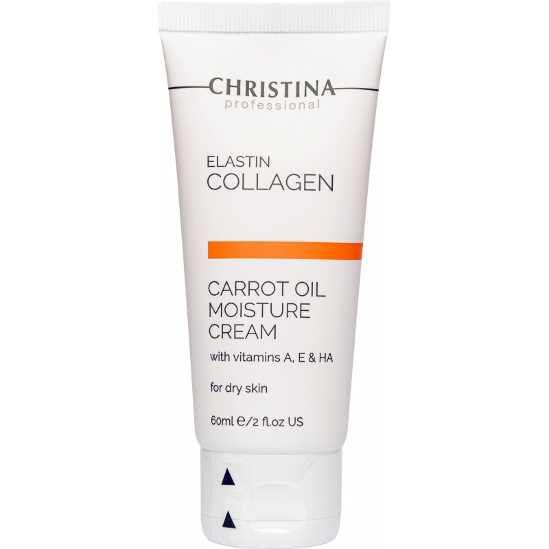 Увлажняющий крем для сухой кожи Christina Elastin Collagen Carrot Cream with Vitamins A E HA 60 мл, фото №1