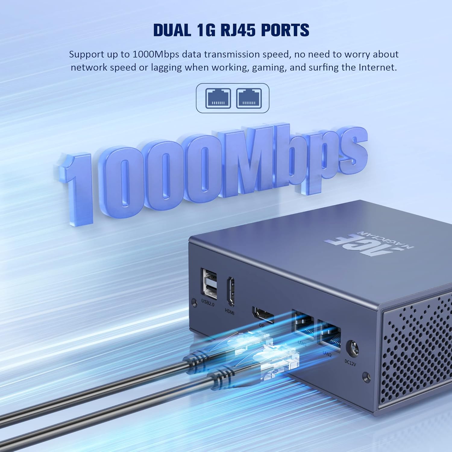 Міні ПК ACEMAGICIAN AD03 / Intel N95 / RAM 16GB / SSD 512GB / HDMI / LAN / Wi-Fi / Bluetooth / Windows 11 / Серый, фото №5