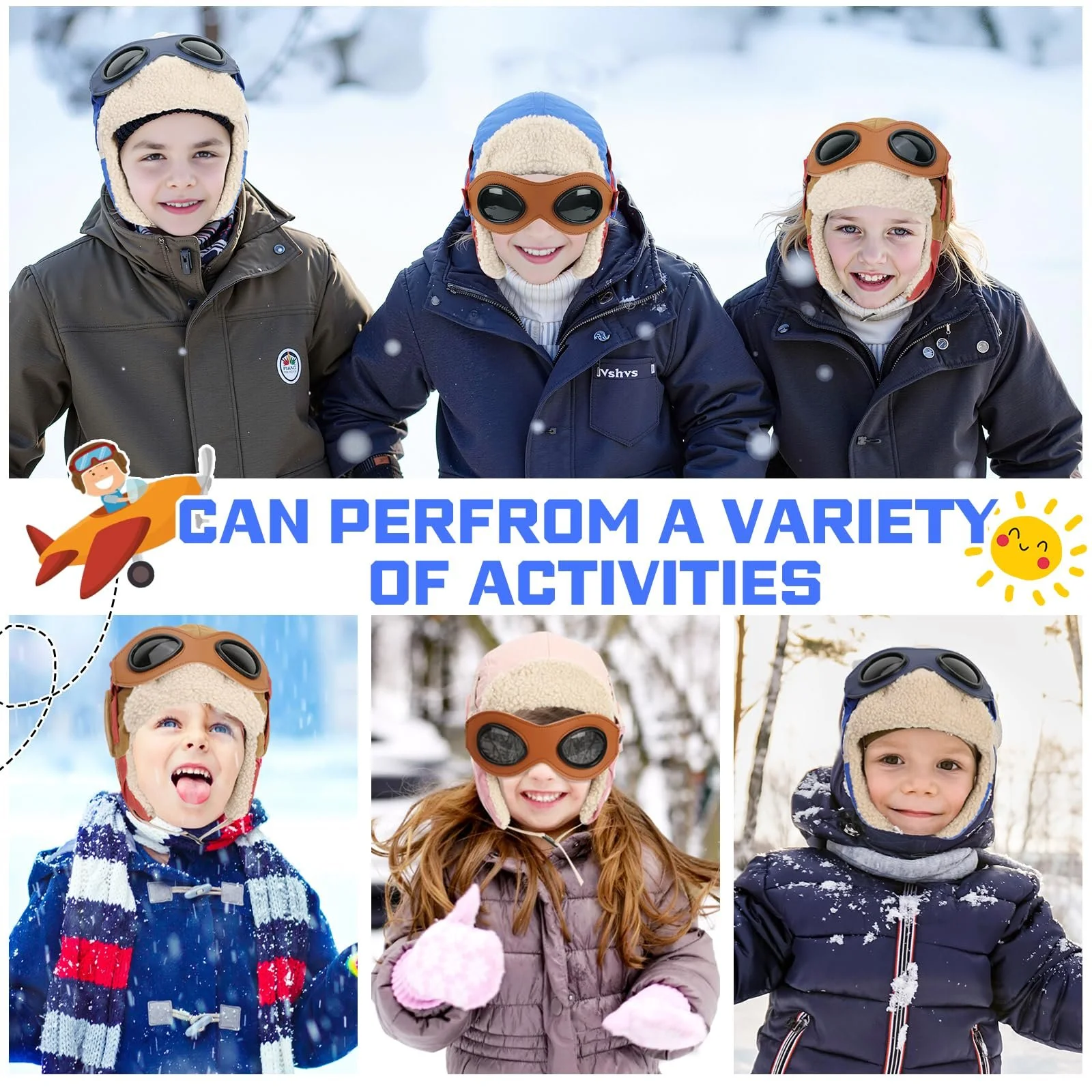 Шапка-ушанка AYPOW Детская зимняя термофлисовая, фото №3 Шапка-ушанка AYPOW Детская зимняя термофлисовая, фото №3