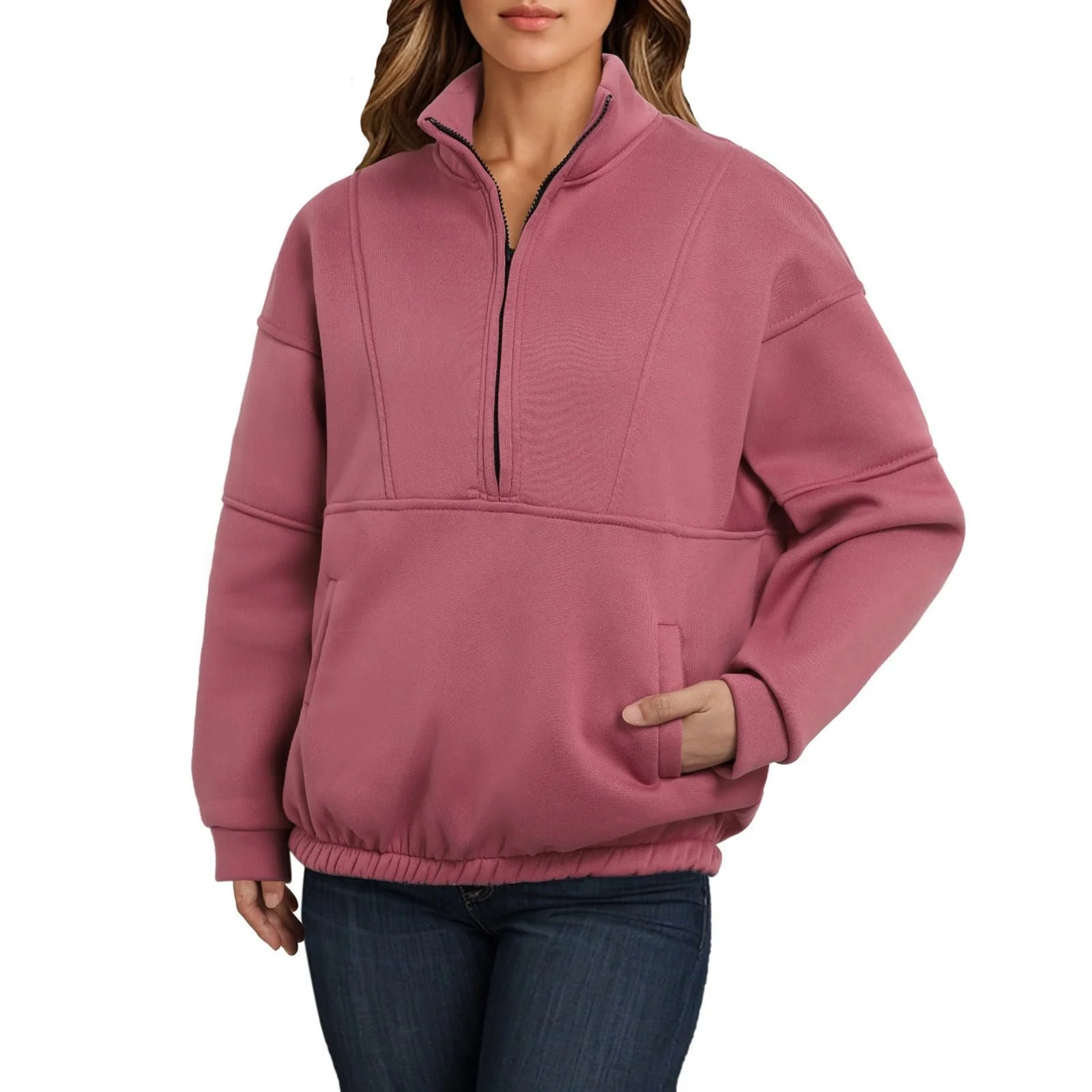 Женская толстовка на молнии с длинным рукавом, фото №1