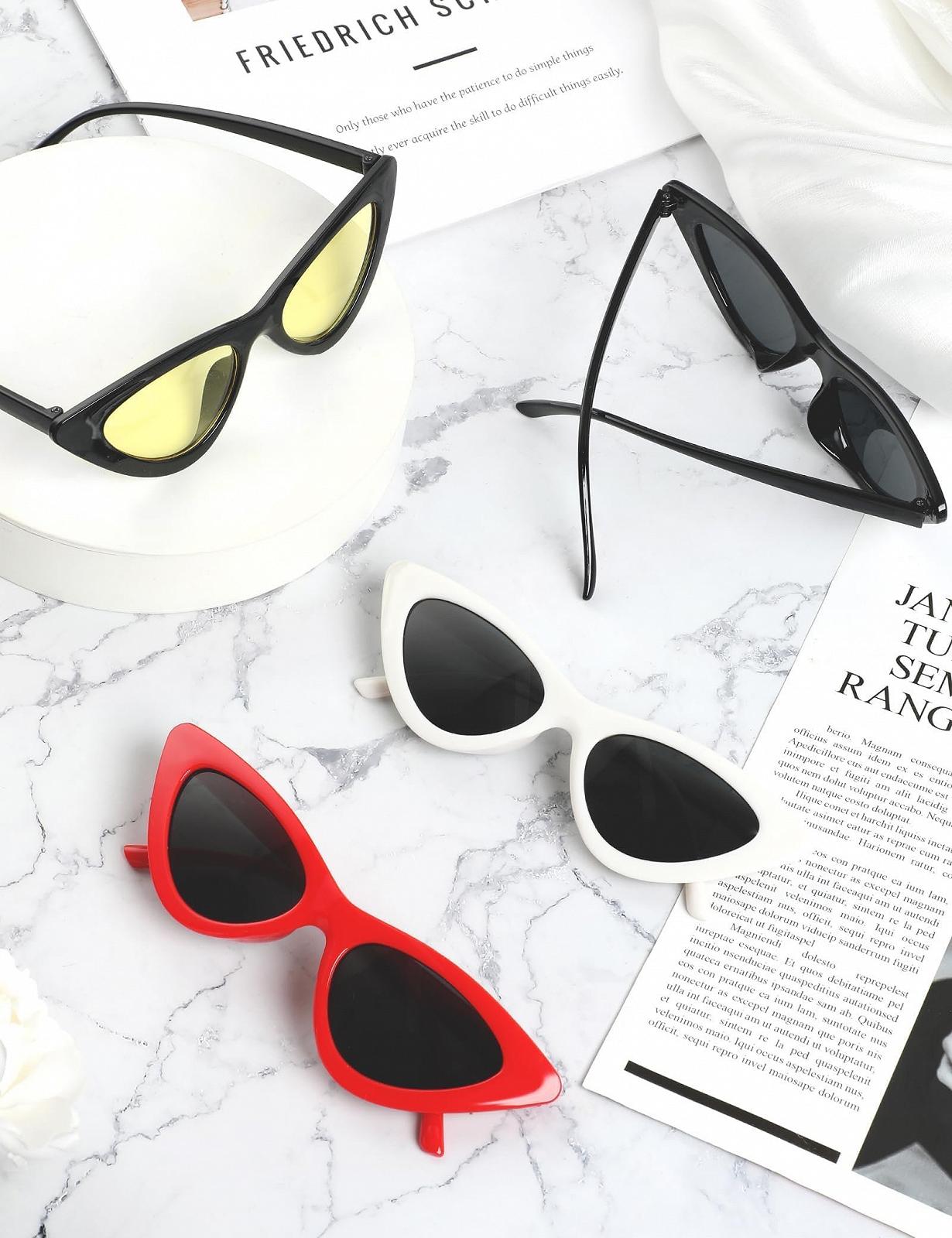 Сонцезахисні окуляри Котяче око MELLIEX Ретро, набір 4 шт, фото №6