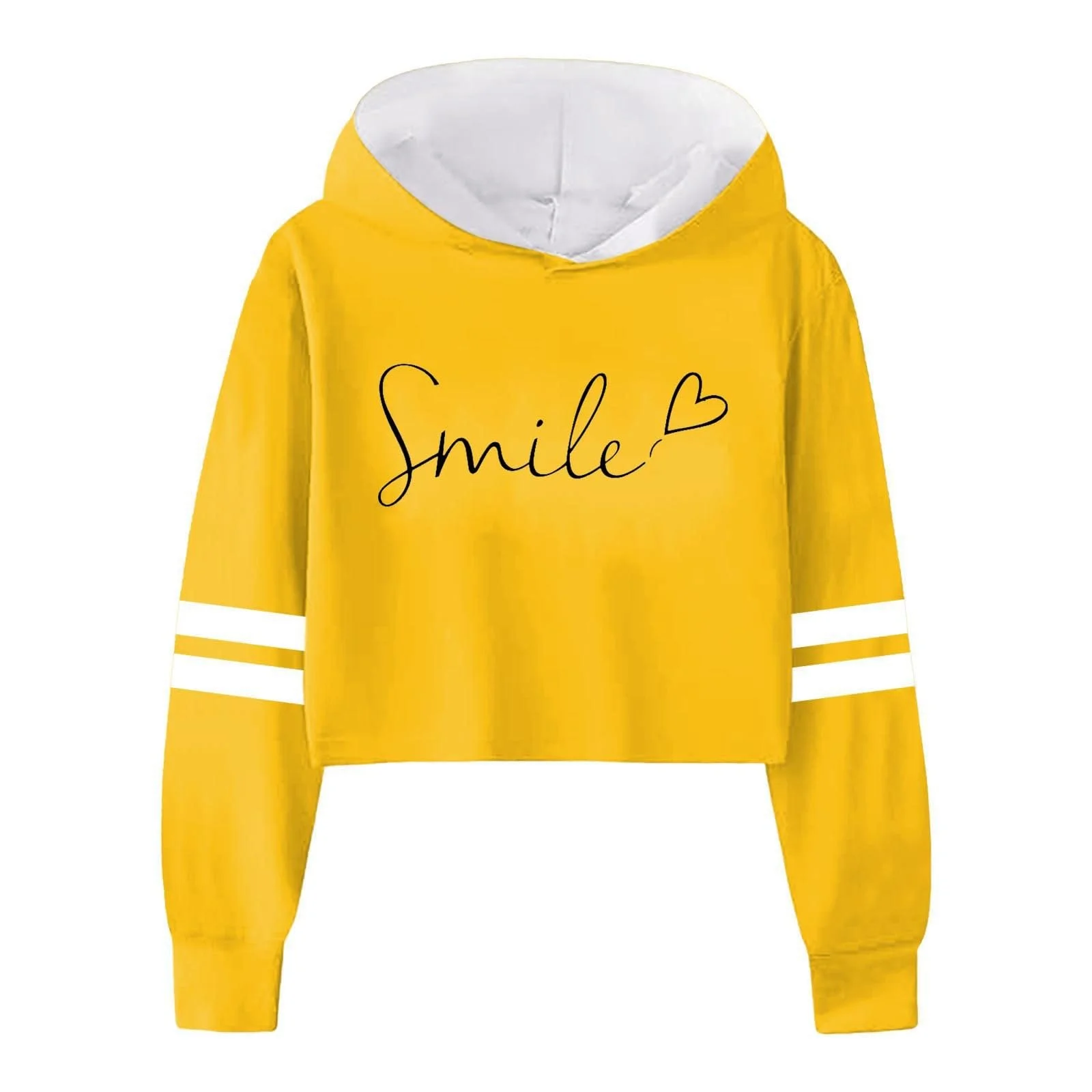 Худи для девочки, однотонный с буквами, короткая модель для подростков, размер 104, фото №2