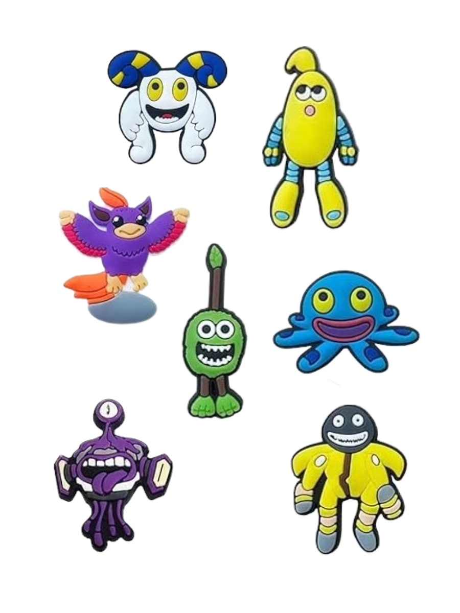 Джибитсы Поющие монстры My Singing Monsters Jibbitz 7 шт аксессуары Крокс украшение Dz_8_2, фото №1