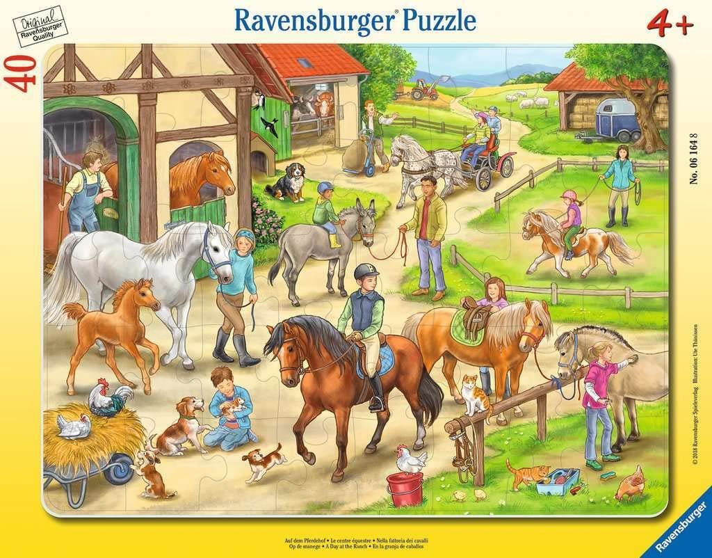 Пазл Ravensburger 06164 Horse Yard Разноцветный, фото №1 Пазл Ravensburger 06164 Horse Yard Разноцветный, фото №1