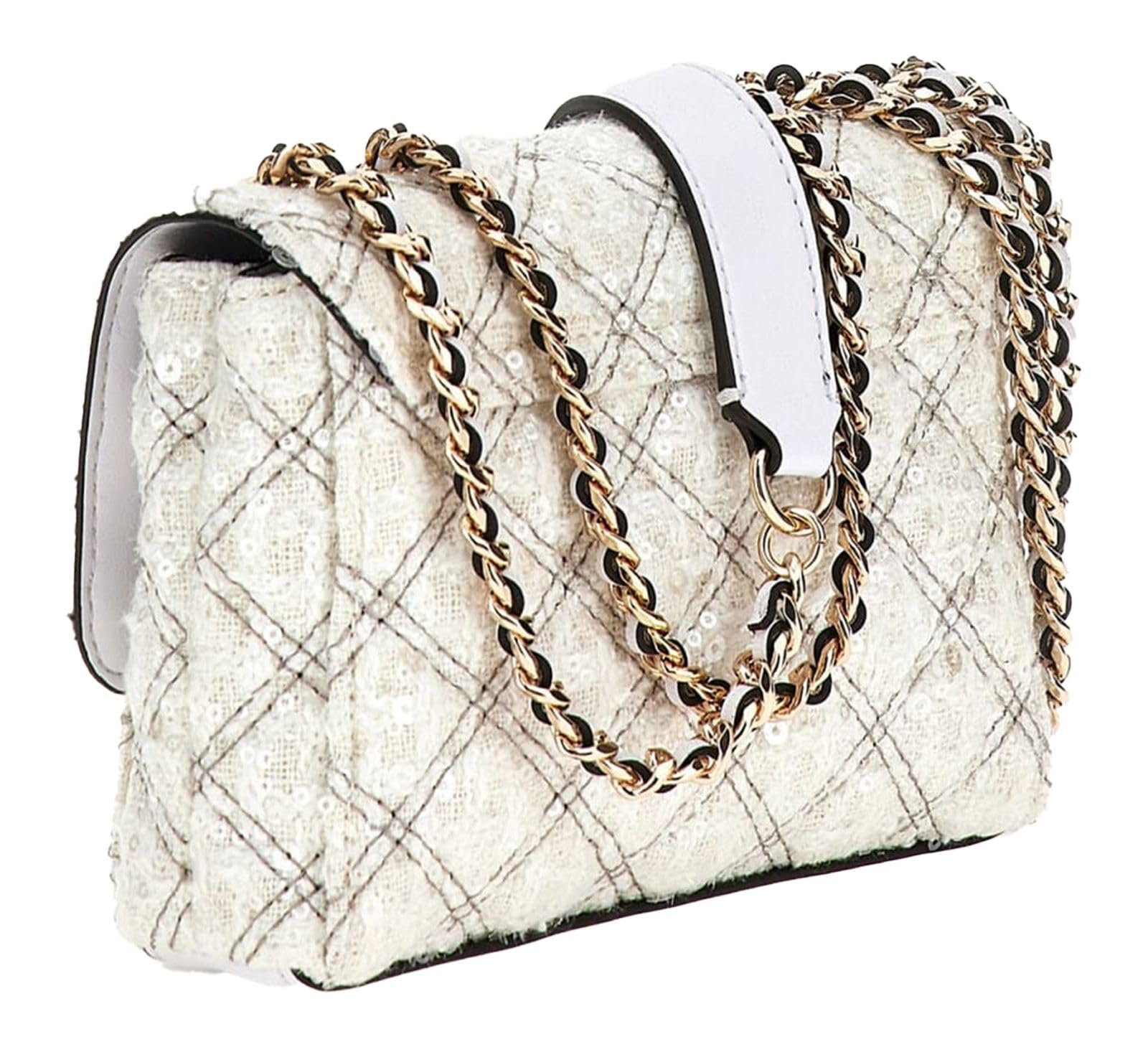 Сумка GUESS Giully Mini 2 Compartment Convertible Flap XS White Multi, фото №2 Сумка GUESS Giully Mini 2 Compartment Convertible Flap XS White Multi, фото №2