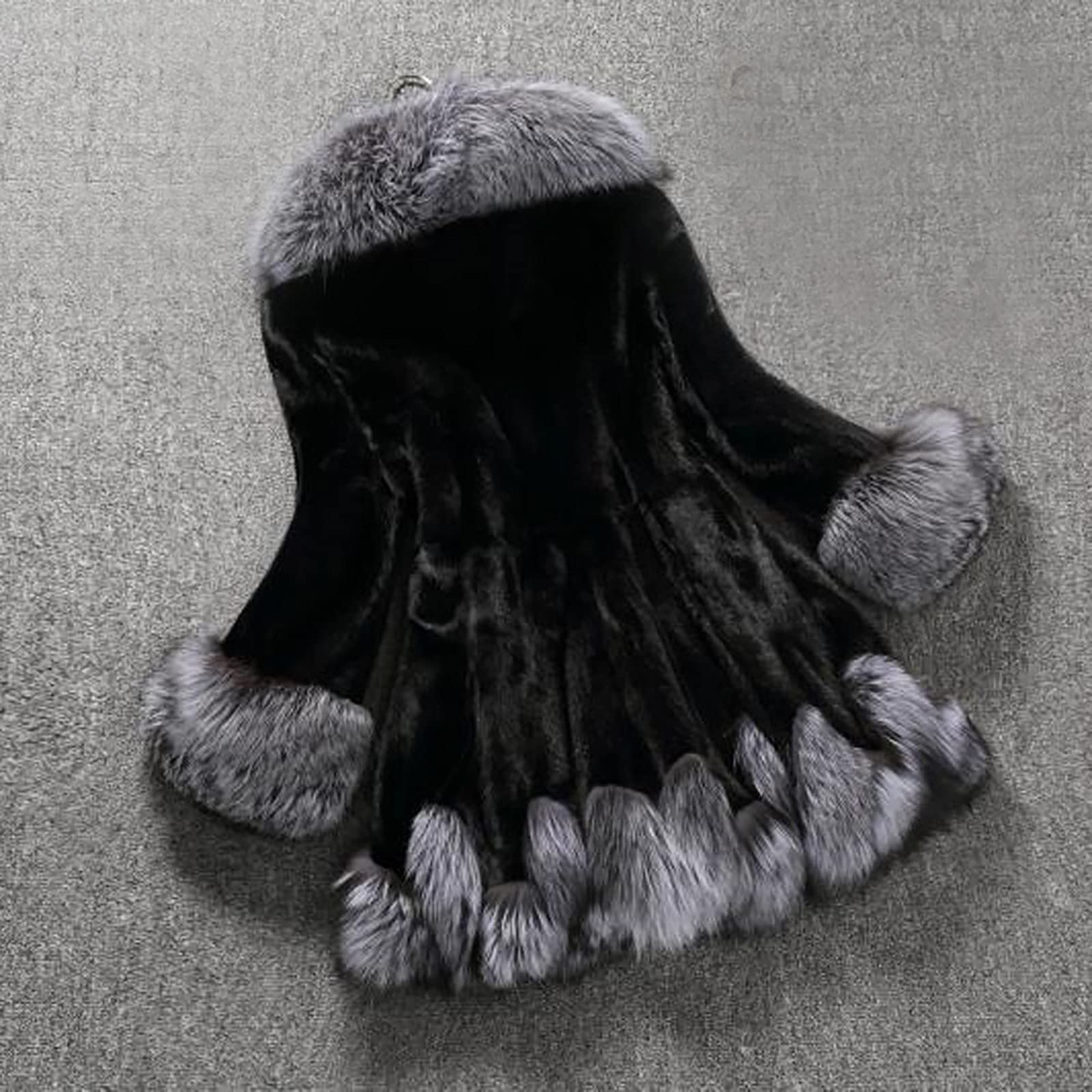 Женская куртка из искусственного меха с капюшоном, теплая зимняя, фото №5