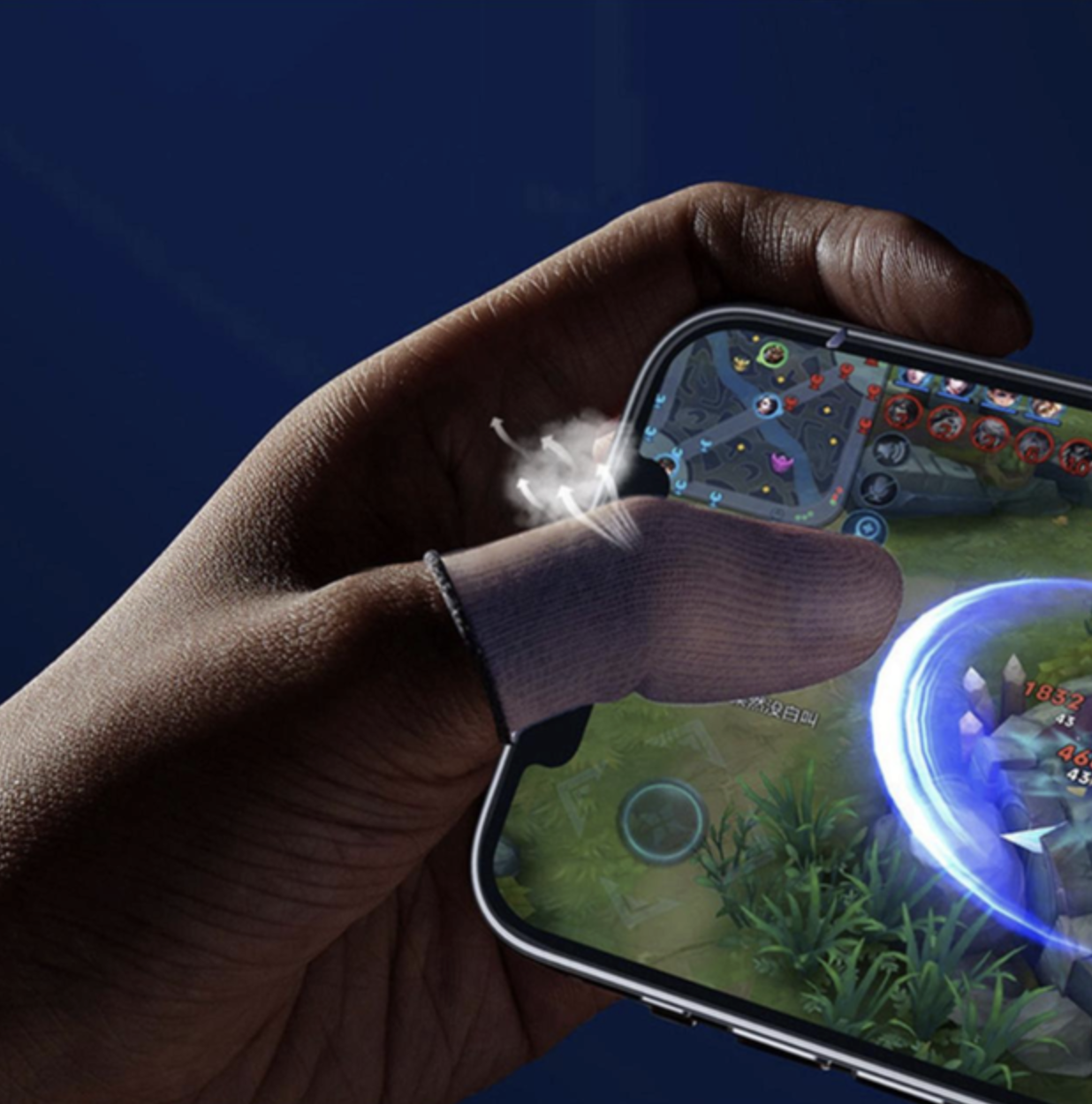 Кіберспортивні сенсорні напальчники для мобільних ігор 2 шт Сірий, фото №5