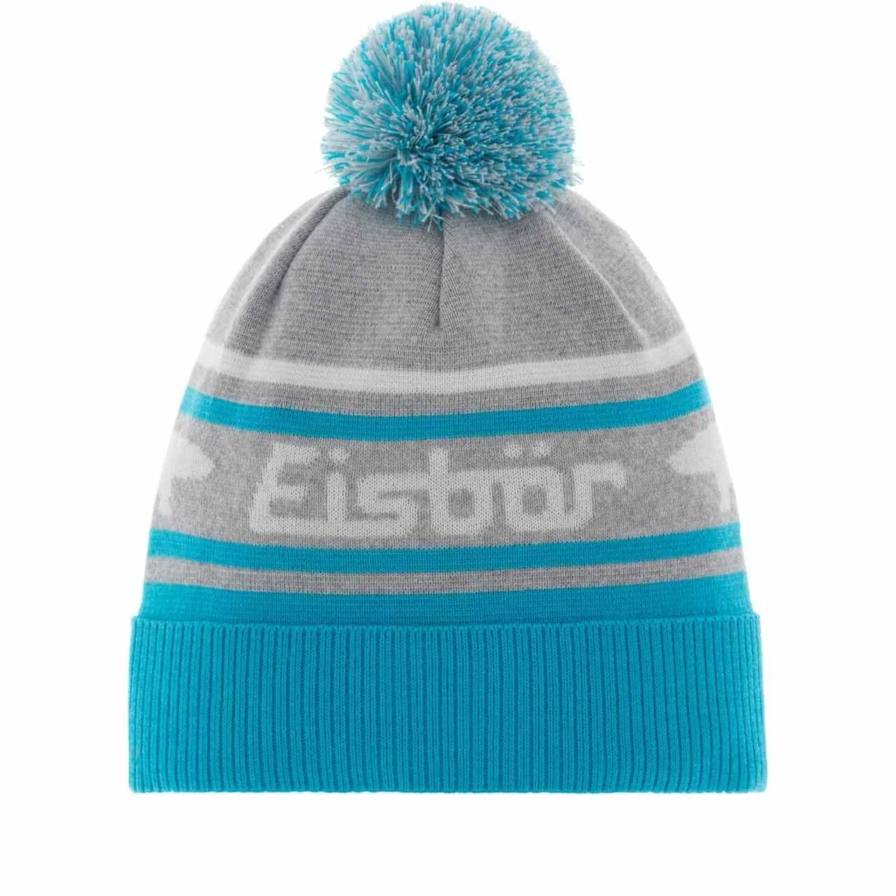 Шапка с помпоном Eisbär Chani OS Mugo Детская Голубой Светло-серый Белый, фото №1
