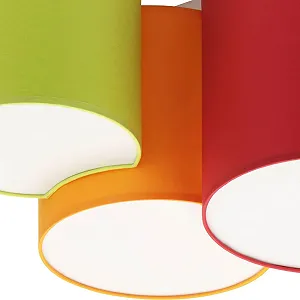 Світильник стельовий Licht-Erlebnisse Colourful Тканина Багатоколірний 5x E27 Вт 83 x 48 см synthetic.ua - Фото 1