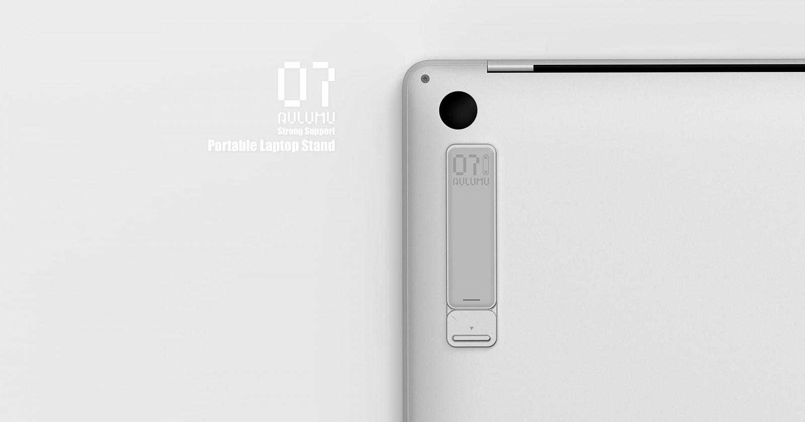 Підставка для ноутбука Aulumu G07 Pop-Up Leg Stand, портативна, для охолодження, ергономічна, срібна, фото №2