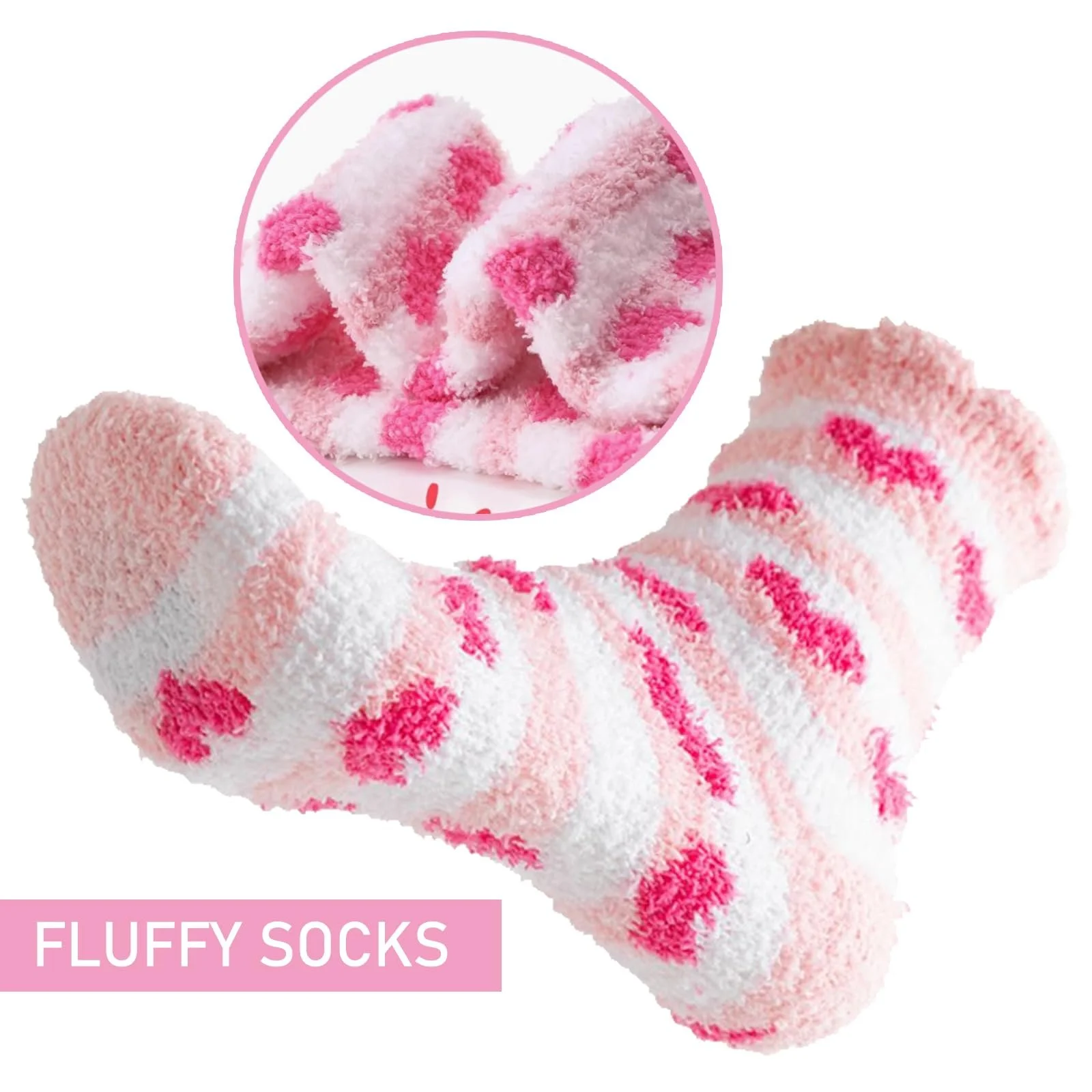 6 пар Мягких носков Женские Пушистые Зимние носки Домашние носки Теплые носки для сна Толстые носки для женщин Носки для кровати Толстые зимние носки Супермягкие Высокая эластичность Размер 35-41, фото №5