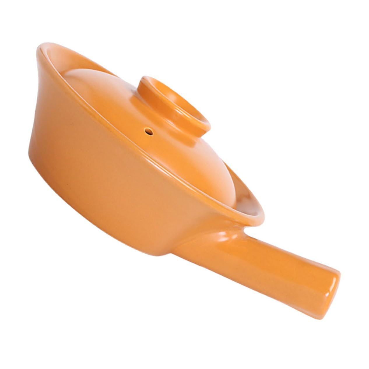 Кастрюля керамическая Gatuida жаропрочная с ручкой для газовой плиты и открытого огня, фото №1