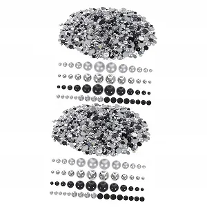 Украшения для ногтей: Полукруглые жемчужины и стразы COHEALI, 2 шт. - Фото 1