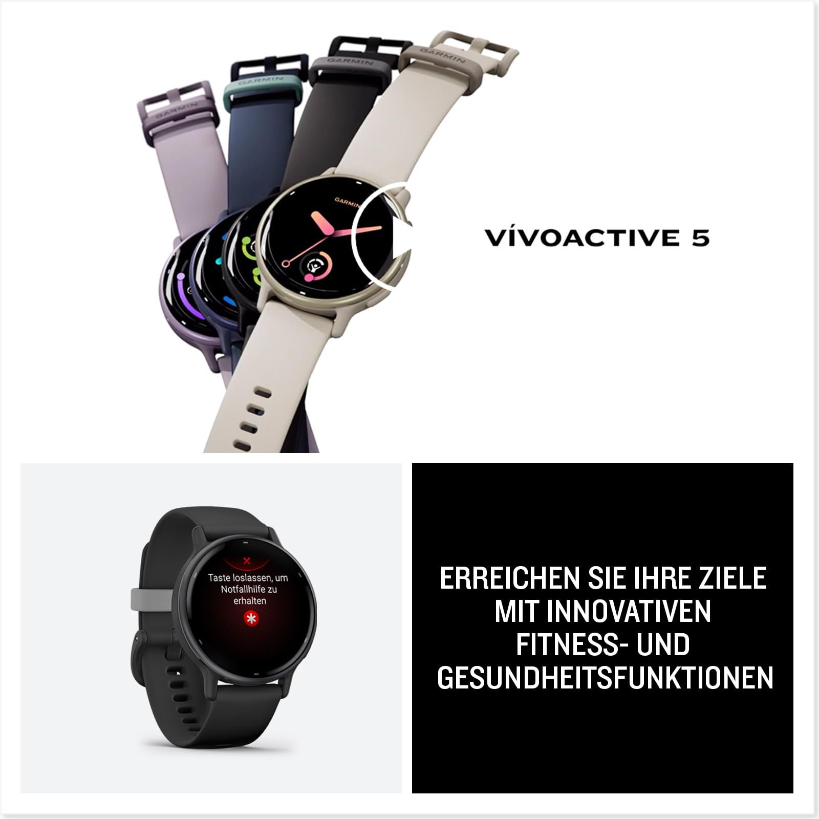 Смарт-часы Garmin Vivoactive 5 GPS с сенсорным AMOLED-дисплеем 1.2 дюйма, функциями фитнеса, здоровья и музыки [Восстановленный], фото №8