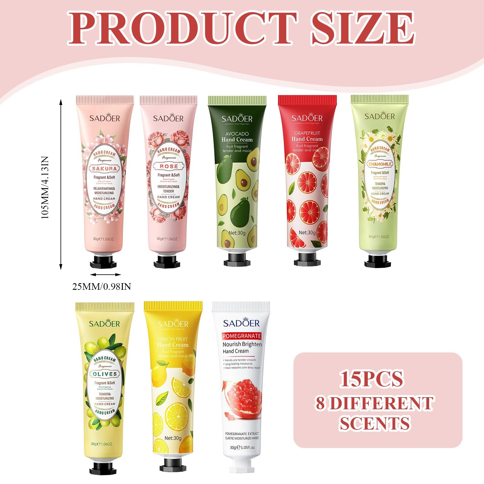 Набір міні-кремів для рук (15 шт.), фото №2